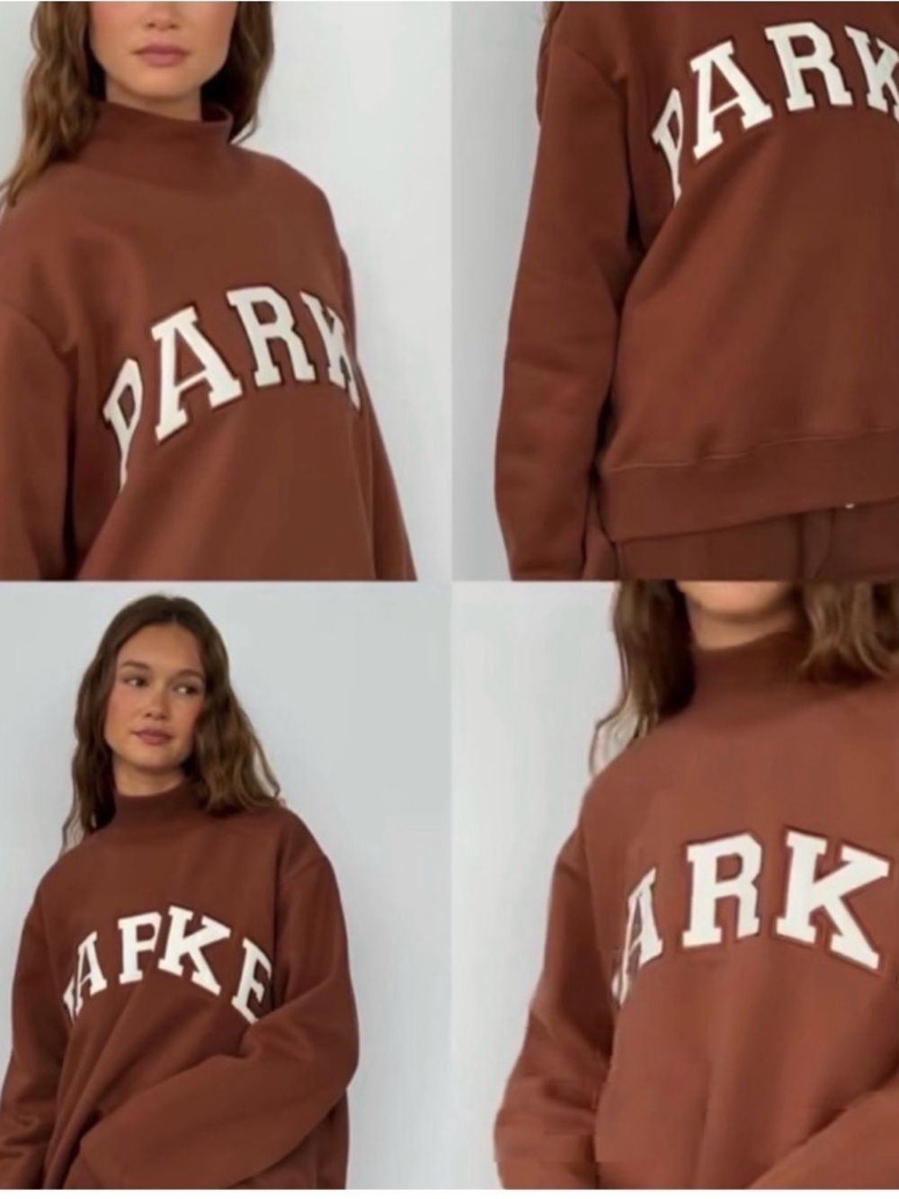 Parke Brown Turtleneck Sweatshirt